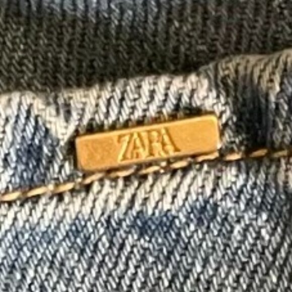 ZARA Women’s High Waist Paperbag Jeans Light Wash Denim Size 2 - Picture 8 of 11